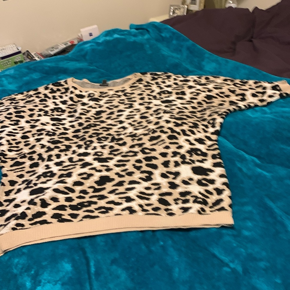 Animal print sweater.